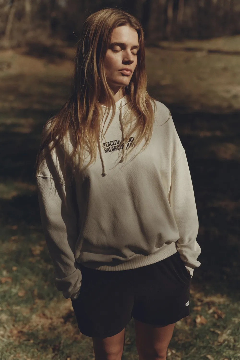 Penn&amp;Ink N.Y. Hoodie print ecru