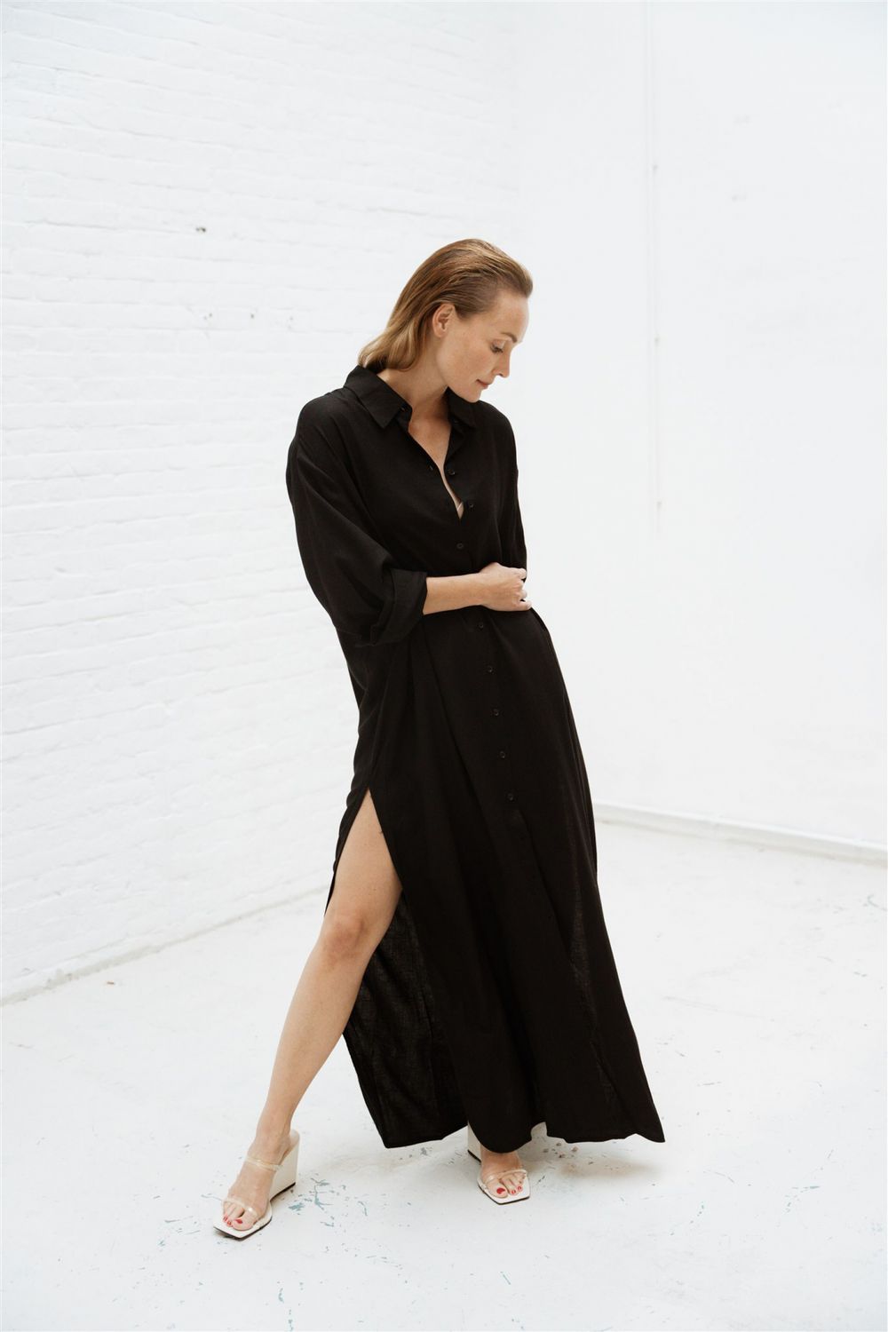 Aimee The Label Long dress ecru