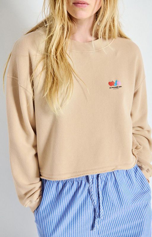 american vintage Sweat col bateau linnen