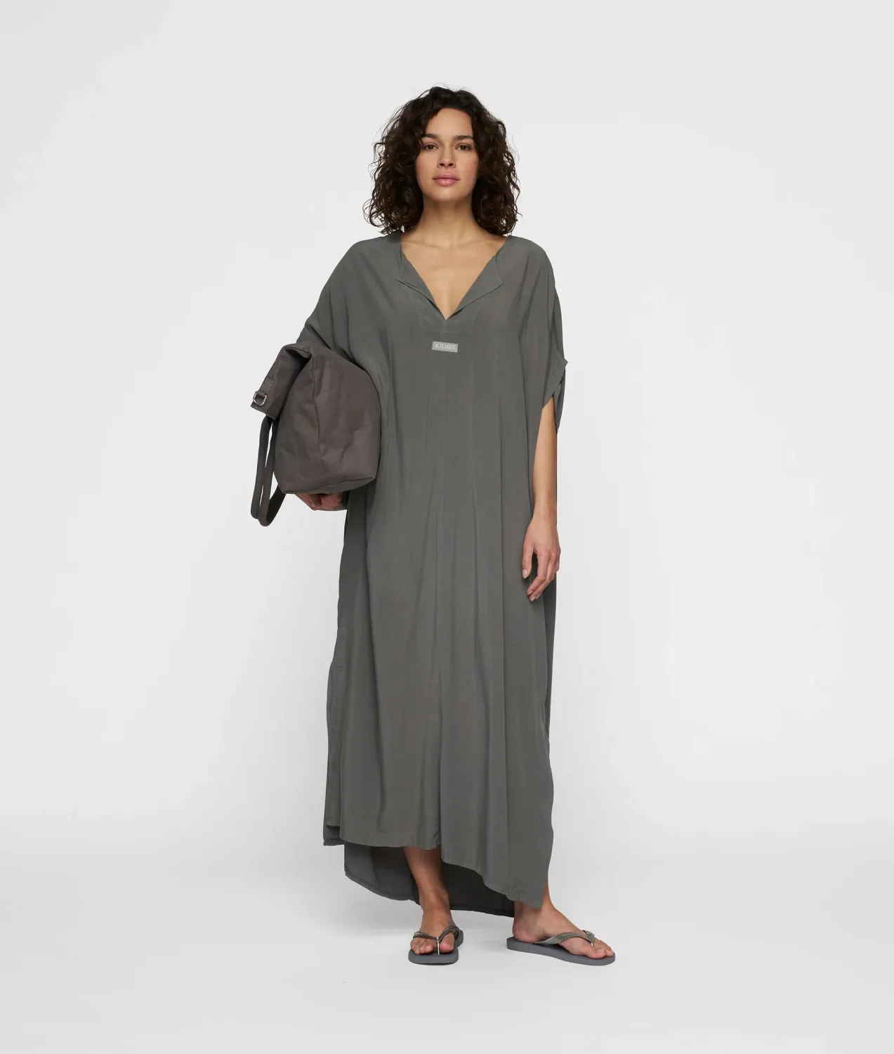 10DAYS Kimono dress oil/grijs
