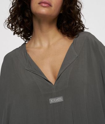 10DAYS Kimono dress oil/grijs