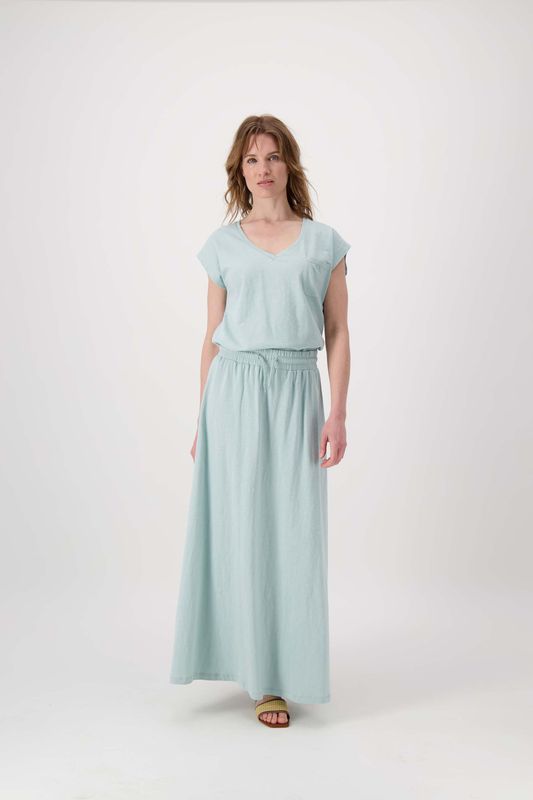 ZUSSS Lange wijde jersey rok blauw