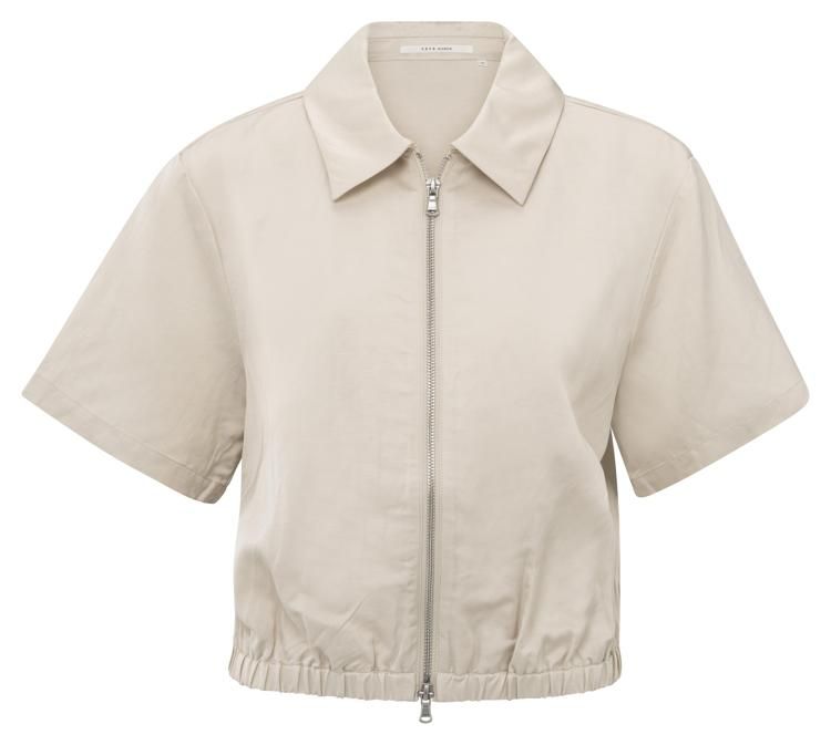 Yaya woman Satin shortsleeve jacket SUMMER SAND