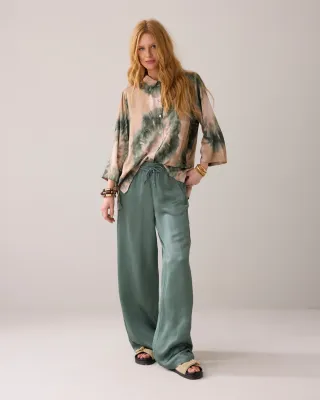Summum Trousers heavy silky touch groen