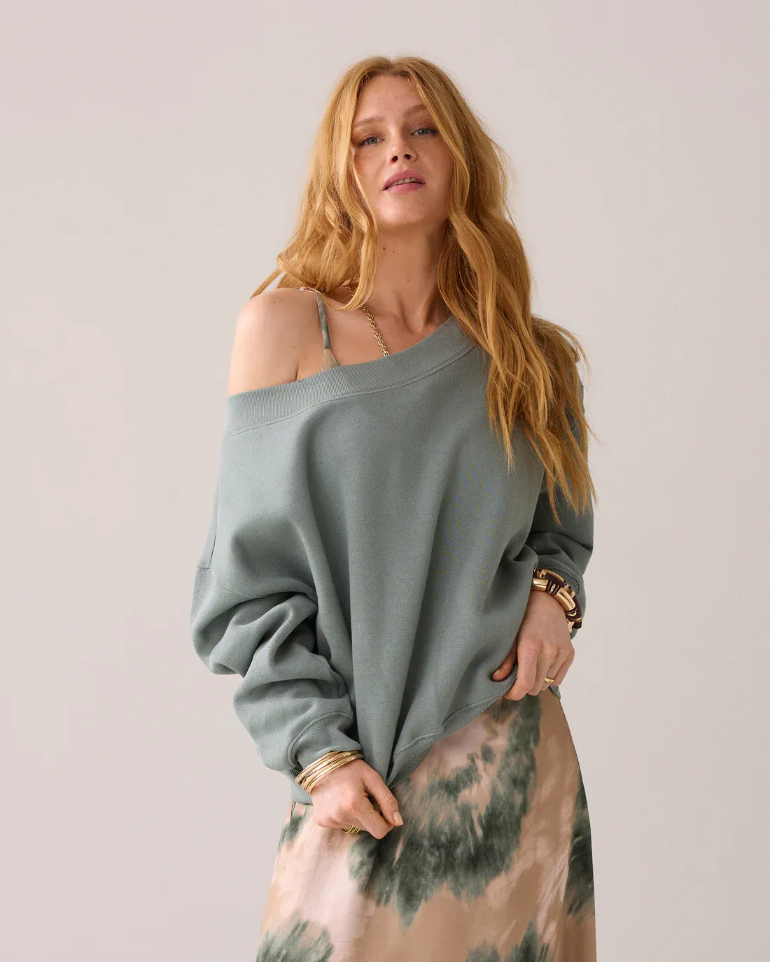 Summum Balloon fit sweatshirt groen