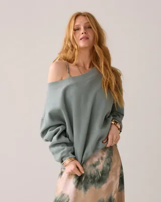 Summum Balloon fit sweatshirt groen