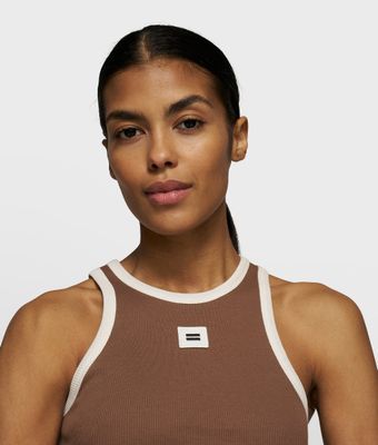 10DAYS Tank top rib contrast truffle