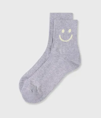10DAYS Socks smile white grey