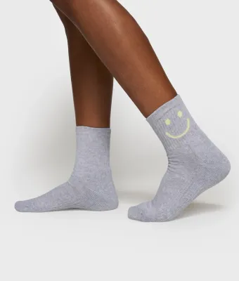 10DAYS Socks smile white grey
