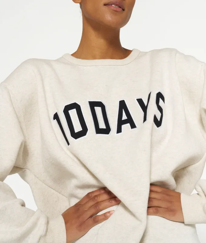10DAYS The statement sweater soft white melee