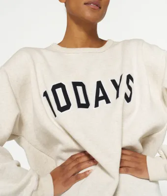 10DAYS The statement sweater soft white melee