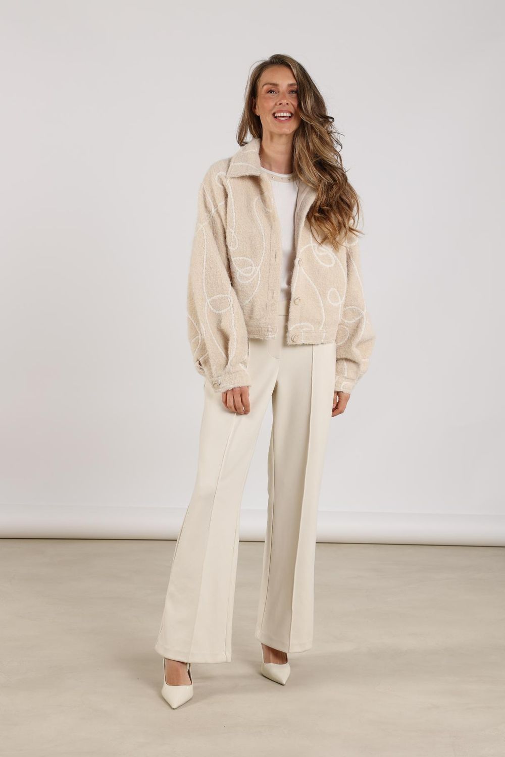 NUKUS Jill Pants Scuba ecru