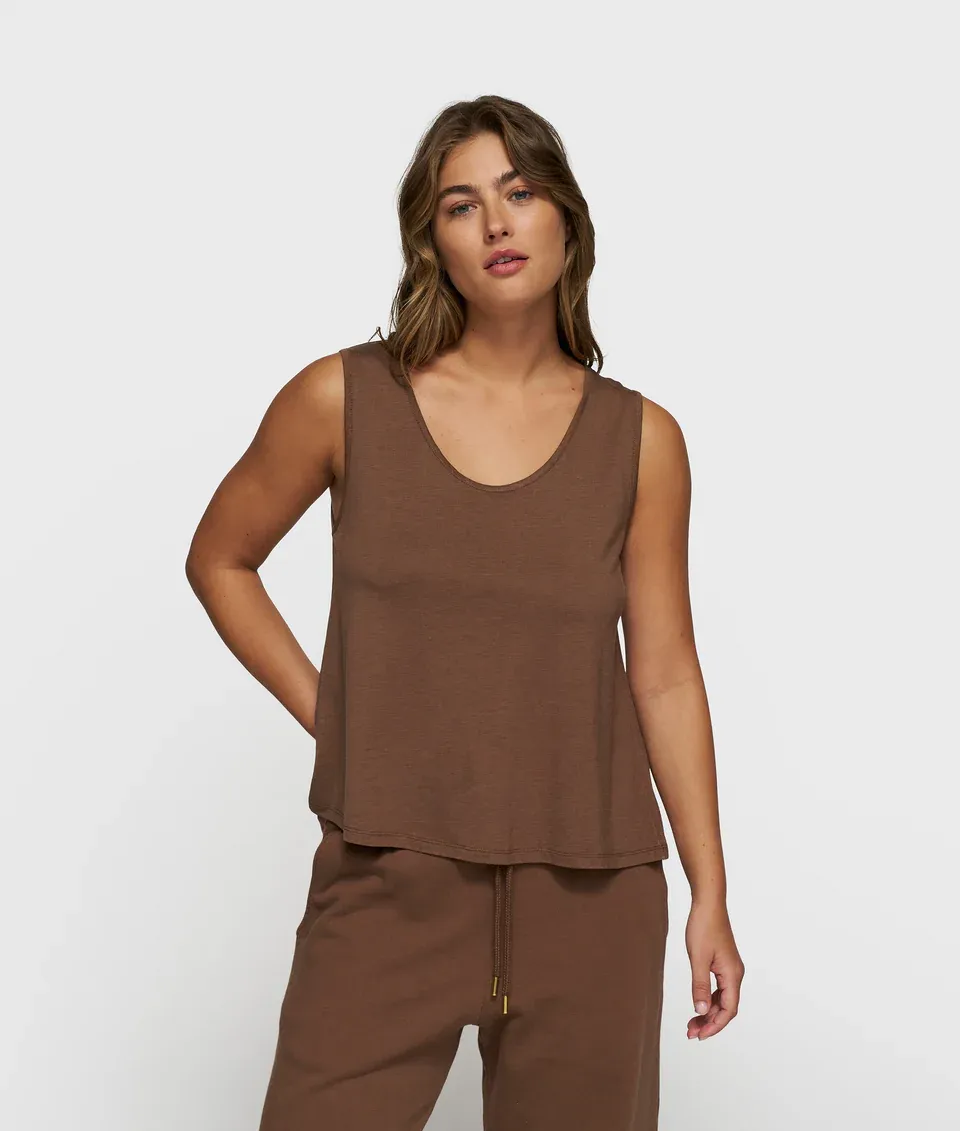 10DAYS Tank top jersey truffle