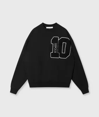 10DAYS Baseball sweater 10 zwart
