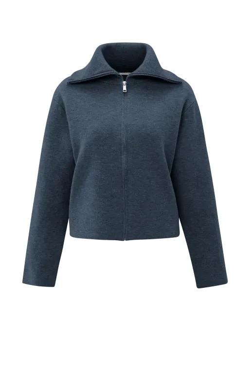 YaYa Zip-up cardigan COLLEGIATE BLUE