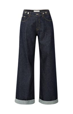 YaYa Loose fit denim with roll-ups DARK BLUE DENIM