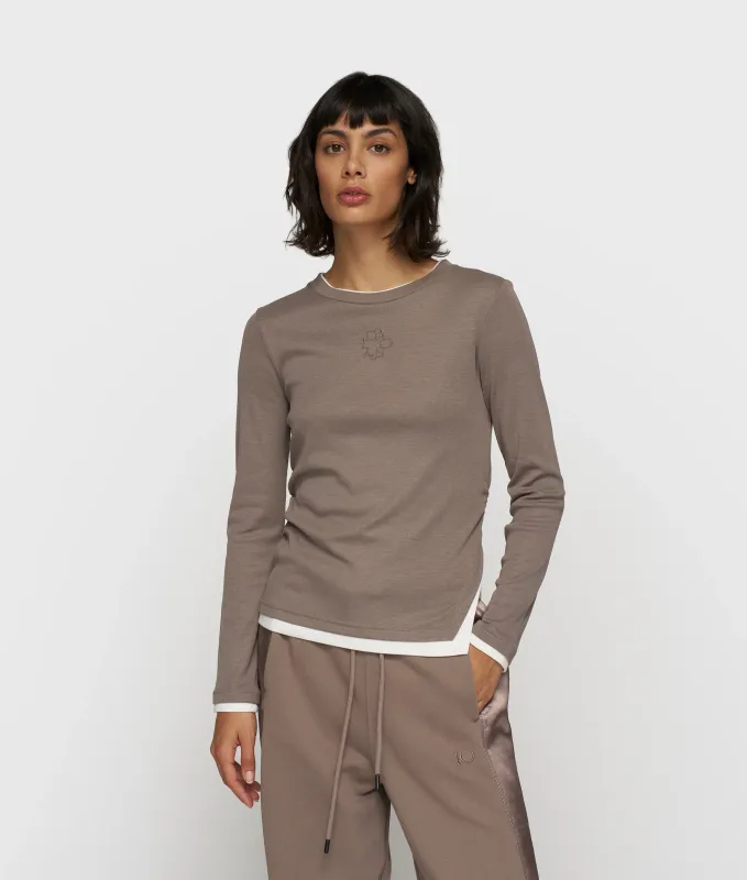 10 Days long sleeve tee rib moonrock