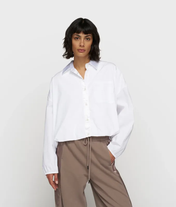 10 Days cropped smoking blouse white