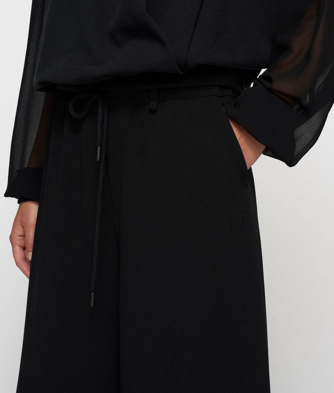10 Days wide leg pants crepe black