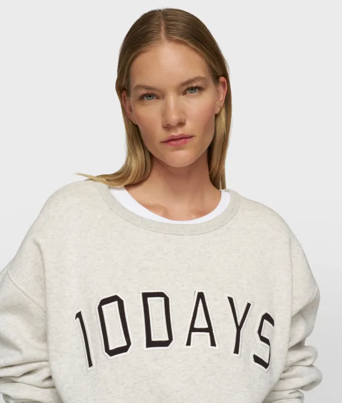 10 Days statement sweater soft white melee