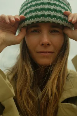 PENN &amp; INK N.Y. Hat stripe green