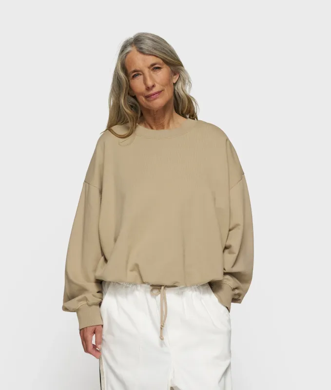 10DAYS Pleated sweater 10 sand