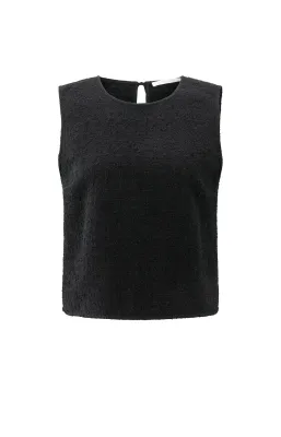 YaYa Sleeveless top with bows BLACK