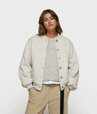 10 Days baseball bomber jacket 10 white grey melee