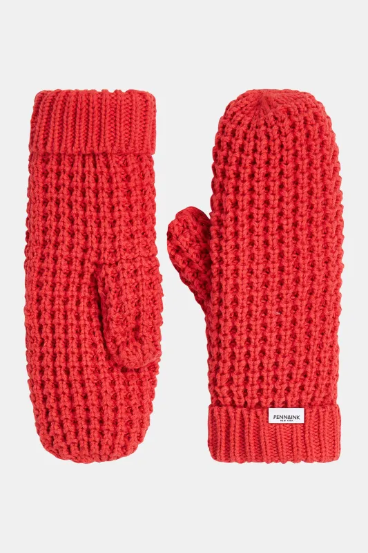 Penn&amp;Ink N.Y. Mittens rood