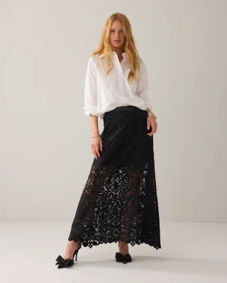 Summum Woman Skirt Lace Black