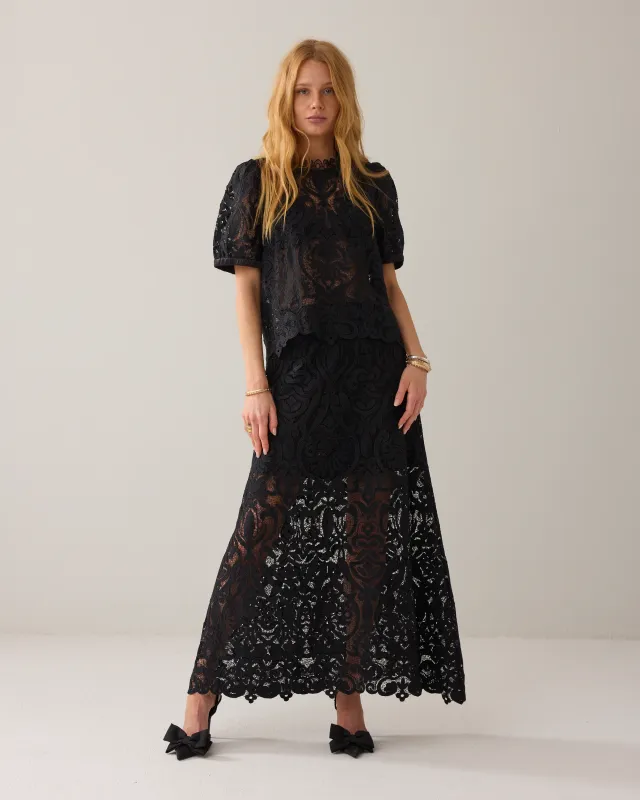 Summum Woman Skirt Lace Black