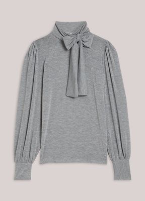 Summum Woman Top scarf Soft lurex Mid grey
