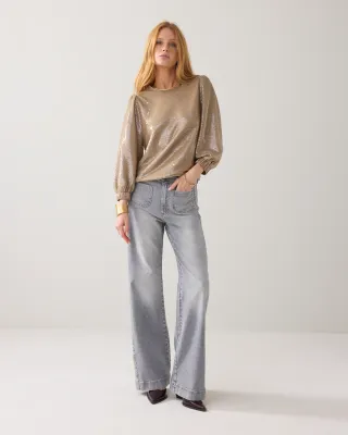 Summum Woman Top Sequins Prosecco