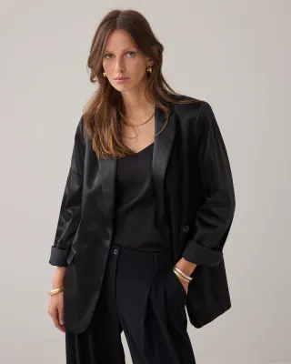 Summum Woman Blazer Shine blend Black