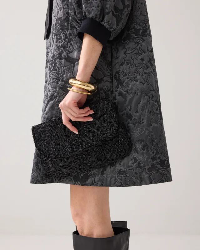 Summum Woman Bag Beaded clutch Black