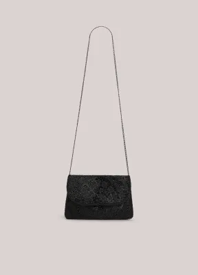 Summum Woman Bag Beaded clutch Black