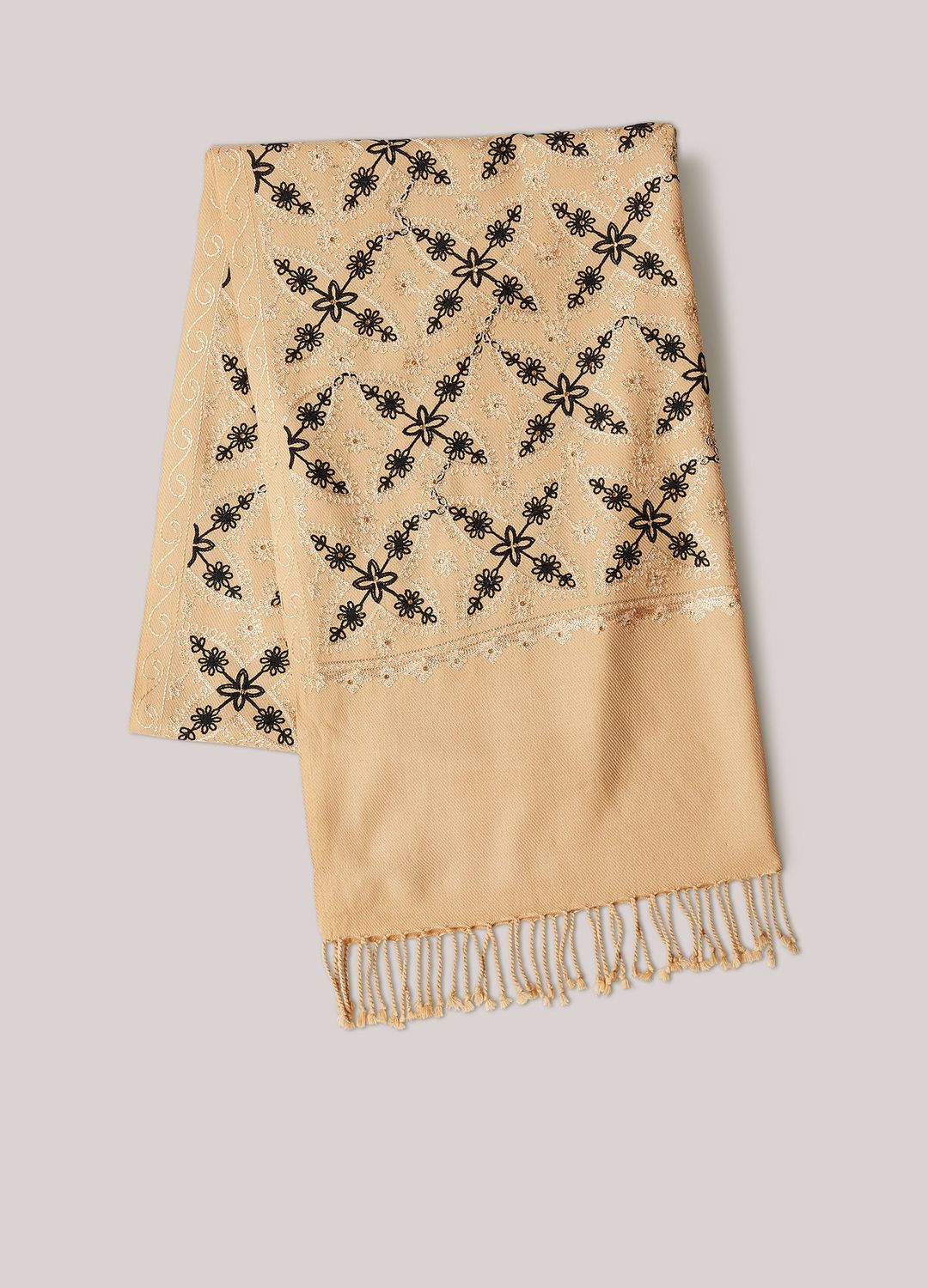 Summum Woman Scarf Embroidery Prosecco