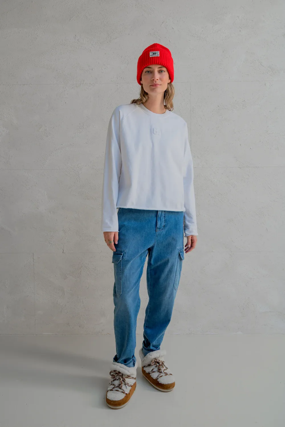 Penn&amp;Ink N.Y. Beanie rood