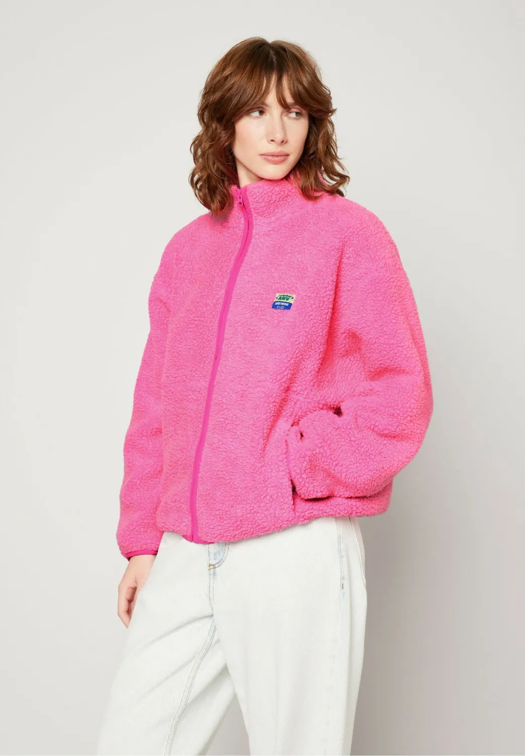 American Vintage VESTE AMPLE ML PINK ACID CHINE