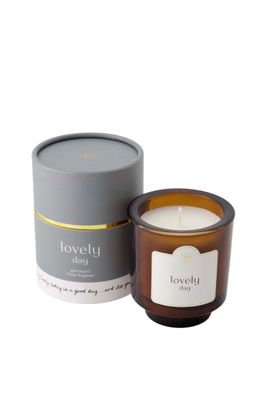 Zusss geurkaars glas in koker lovely day g grijsblauw