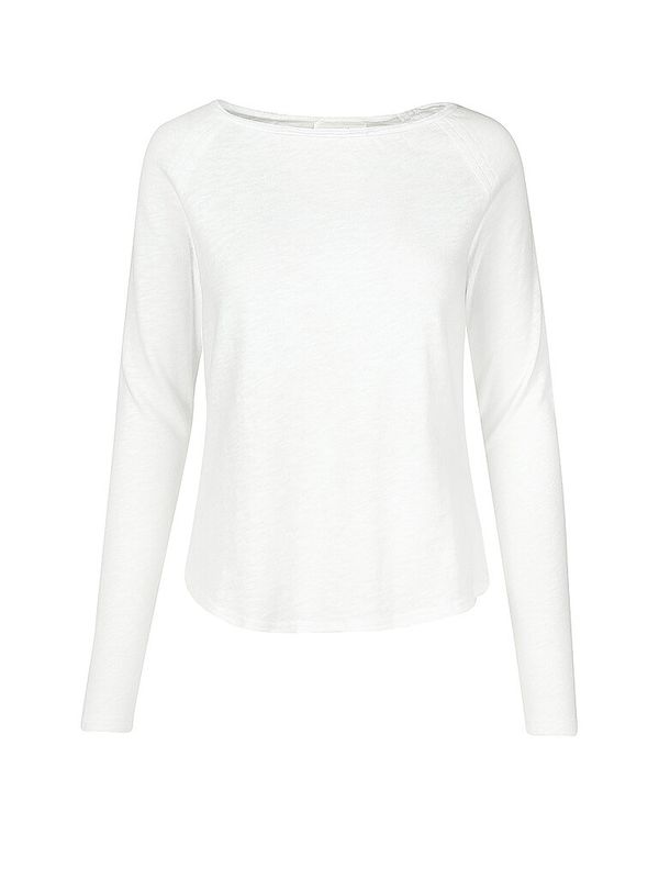 American Vintage T-SHIRT DROIT ML COL BATEAU BLANC