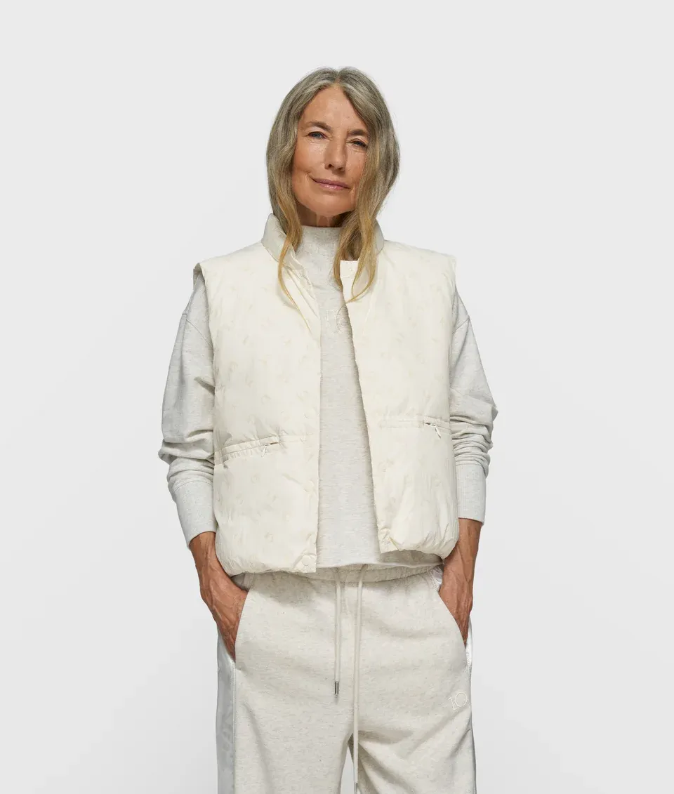 10 Days padded vest monogram pearl