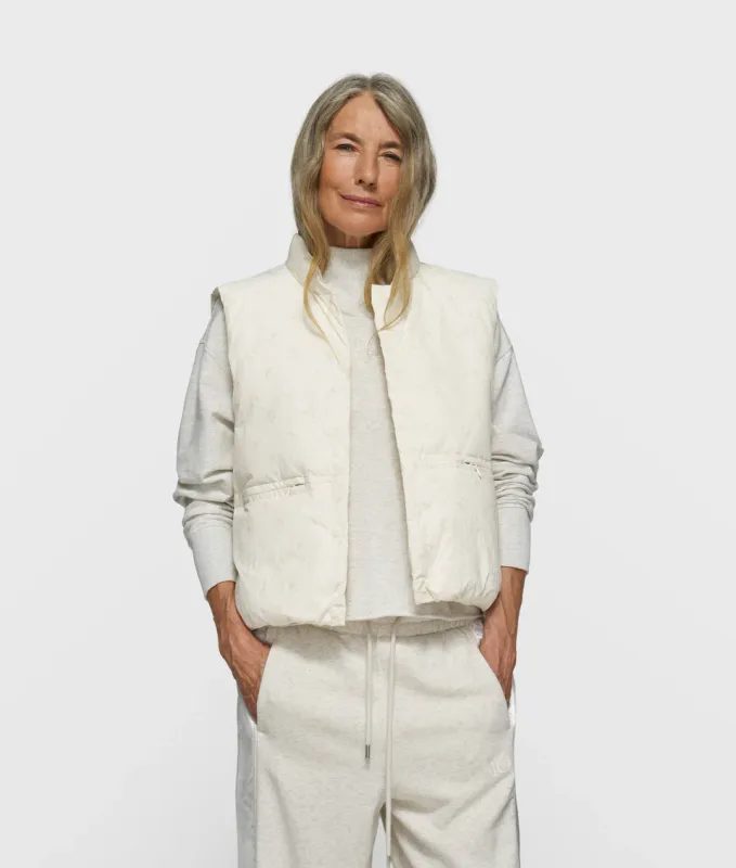 10 Days padded vest monogram pearl