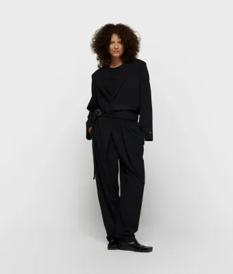 10 Days pleated pants black