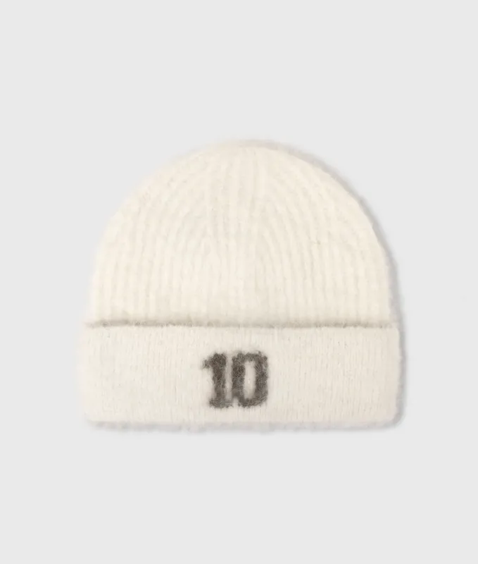 10 Days hairy knit beanie ecru