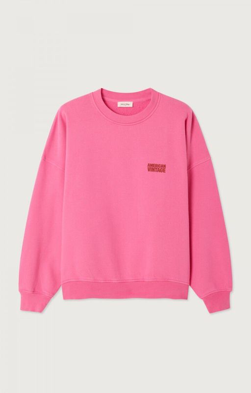 American Vintage SWEAT ML COL ROND PETUNIA VINTAGE
