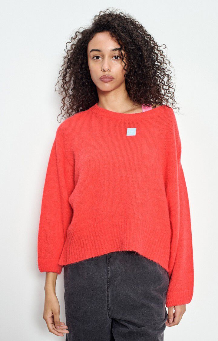 American Vintage PULL AMPLE ML COL BATEAU SUNRISE FLUO