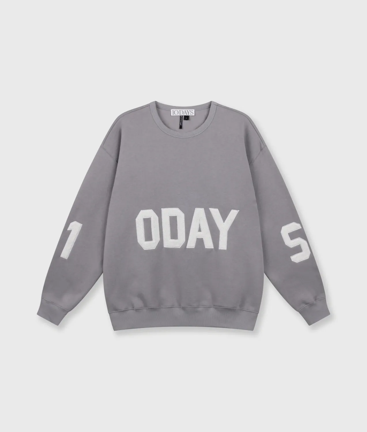 10 Days statement sweater logo light graphite