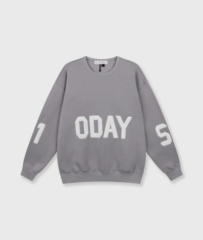10 Days statement sweater logo light graphite