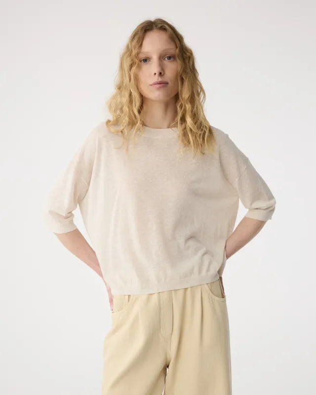 Knit-ted Fanes T shirt Creme